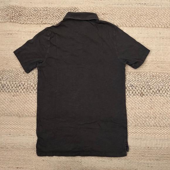 J.Crew Garment-dyed Polo, Slub 100% Cotton, Black, Size Medium Tall - Picture 3 of 3